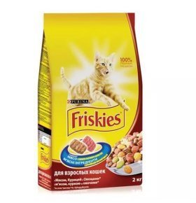 Корм для кошек Friskies Adult с мясом, курицей и овощами 2кг