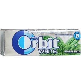 Жевательная резинка Orbit White нежная мята без сахара 13,6г