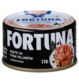 Паштет из тунца с черным перцем Fortuna 110 гр