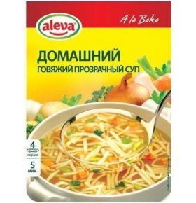 Суп говяжий быстрого приготовления Aleva 45 гр