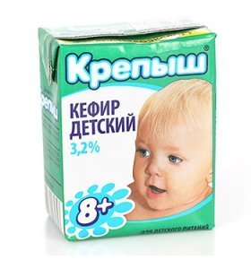 Кефир детский 3,2% Крепыш 204 гр