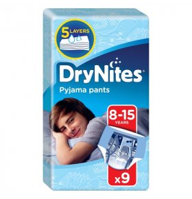 Подгузники-трусики для мальчиков DryNites 8-15 лет Huggies 9 шт