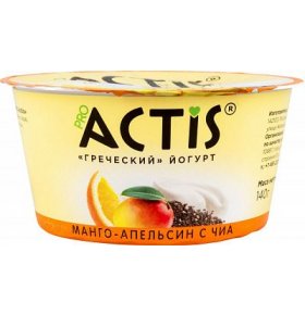 Йогурт греческий манго апельсин с чиа 1,5% pro Actis 140 гр