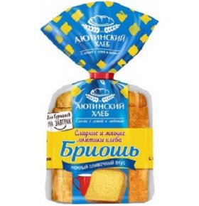 Хлеб тостовый бриошь нарезка Аютинский Хлеб 300 гр