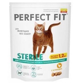 Корм Perfect Fit для кастрированных котов и стерилизованных кошек 1,2 кг
