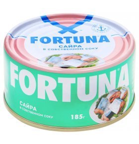 Сайра в собственном соку Fortuna 185 гр