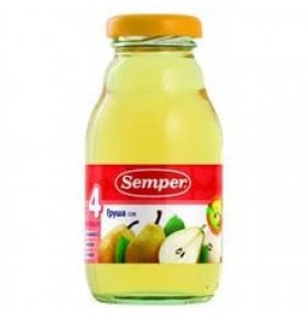 Детское питание сок груша с витамином С железом без сахара Semper 200 мл
