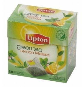 Чай зеленый Lipton lemon-mellisa 20*1.6г
