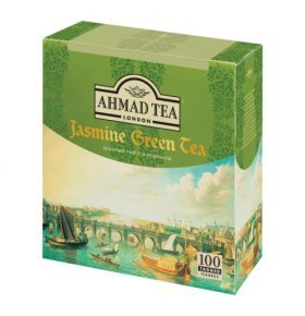 Чай зеленый Ahmad жасмин с ярлыком 100х2г