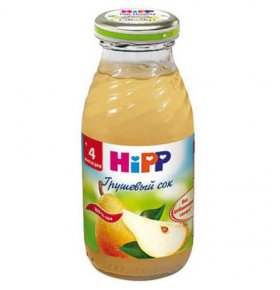 Детское питание сок грушевый без сахара Hipp 200 мл