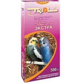 Корм для попугаев Экстра для мелких и средних Triol 500 гр