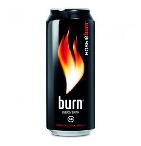 Напиток энергетический Burn 0,33л, железная банка