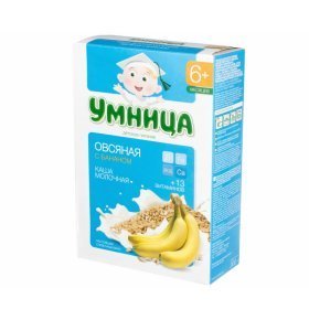 Каша детская молочная Овсяная с бананом Умница