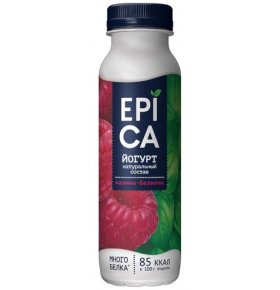 Йогурт питьевой Малина Базилик 2,5% Epica 290 гр