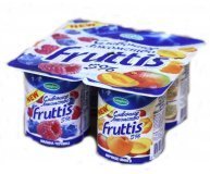 Продукт йогуртный Fruttis Сливочное лакомство малина-черника абрикос-манго 5% 115г