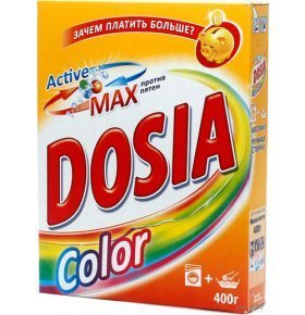 Порошок стиральный Dosia color для автоматических стиральных машин и ручной стирки  400г