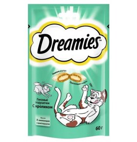 Лакомство для кошек Подушечки с кроликом Dreamies 60 гр