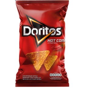 Кукурузные чипсы со вкусом Острого Перца Doritos 100 гр