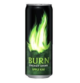 Энергетический напиток Burn Apple-Kiwi, железная банка 0,5 л