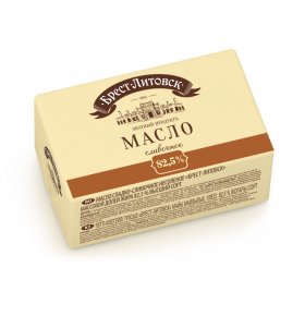Масло сладко-сливочное несоленое 82,5% Брест-Литовск 180 гр