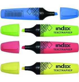 Набор текстмаркеров Index 4 цвета