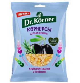 Чипсы цельнозерновые кукурузно-рисовые оливки Dr.Korner 50 гр