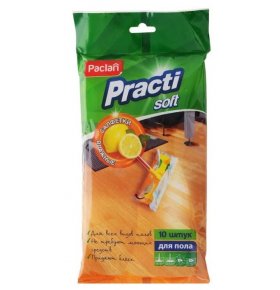 Салфетки для пола Practi Soft влажные Paclan 10 шт