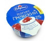 Йогурт греческий вишня 2% Савушкин продукт 140 гр