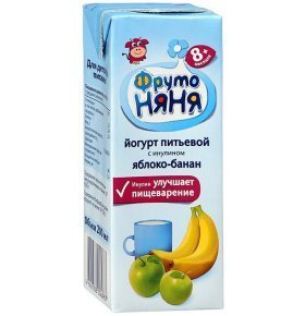 Йогурт питьевой Фрутоняня с инулином яблоко-банан 2,5%