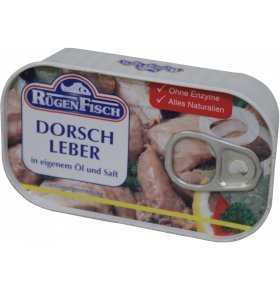 Печень трески натуральная Rugen Fisch 115 гр