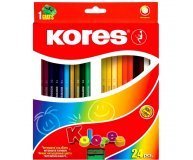 Карандаши цветные с точилкой Kores 24 цвета
