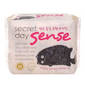 Ультратонкие дышащие органические прокладки Secret Day Sense Medium 12 шт