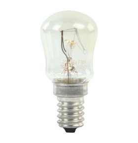 Лампа накаливания миниатюрная для холодильника 25W E14 термостойкая прозрачная General Electric