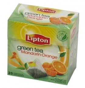 Чай зеленый Lipton mandarin-orange 20*1.8г