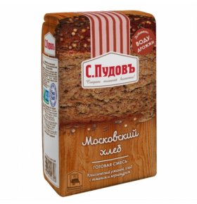 Готовая хлебопекарная смесь Московский хлеб Пудовъ ржаной 500г