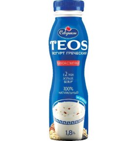 Йогурт греческий Teos киноа-семечки 1,8 % Савушкин 300 гр