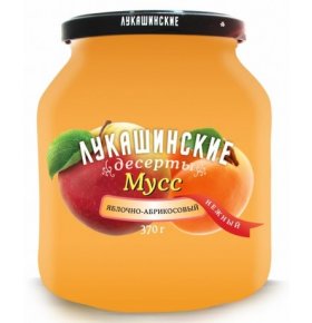 Мусс яблочно-абрикосовый нежный Лукашинские десерты 370 гр