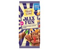 Шоколад молочный Max Fun Взрывная карамель, мармелад, печенье Alpen Gold 160 гр