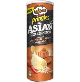 Чипсы рисовые Asian Collection Курица с индийскими специями Тикка масала Pringles 160 гр