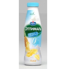 Йогурт питьевой ананас 0% Савушкин продукт 275 гр