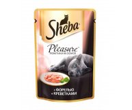 Корм для кошек Sheba Pleasure c форелью и креветками 85 гр