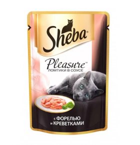 Корм для кошек Sheba Pleasure c форелью и креветками 85 гр