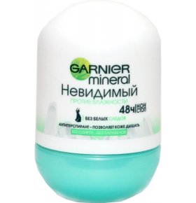 Шариковый дезодорант-антиперспирант Mineral Невидимый Против влажности Garnier 50 мл