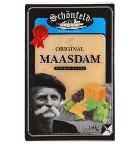 Сыр Маасдам 45% Schоnfeld 150 гр нарезка