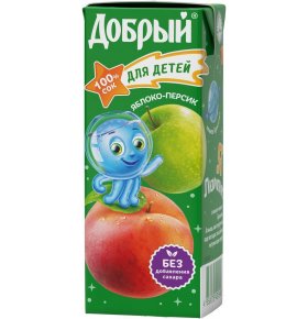 Добрый сок яблоко-персик, 0,2 л