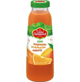 Детское питание сок морковь апельсин манго Сады Придонья 300 мл