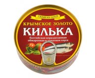 Килька балтийская неразделанная обжаренная в томатном соусе Крымское Золото 240 гр