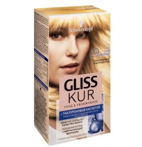 Краска для волос Уход и Увлажнение Платиновый ультра блонд L9 Schwarzkopf Gliss Kur 1 уп
