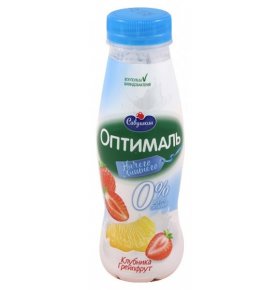 Йогурт питьевой клубника грейпфрут 0% Савушкин продукт 275 гр