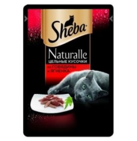 Консервы для кошек Sheba Naturalle, говядина с ягненком, 80 г